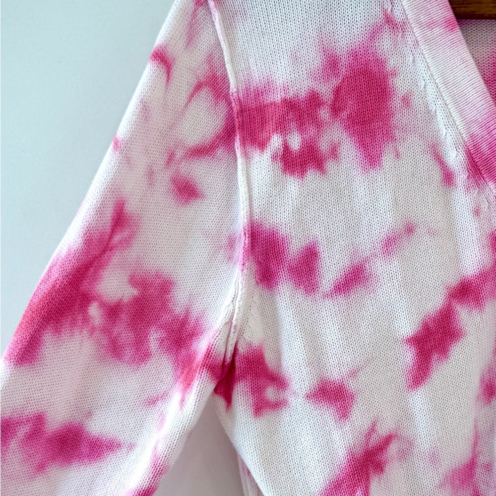 Michael Stars Pink Tie-Dye Button Down Sweater Cardigan - Picture 8 of 10